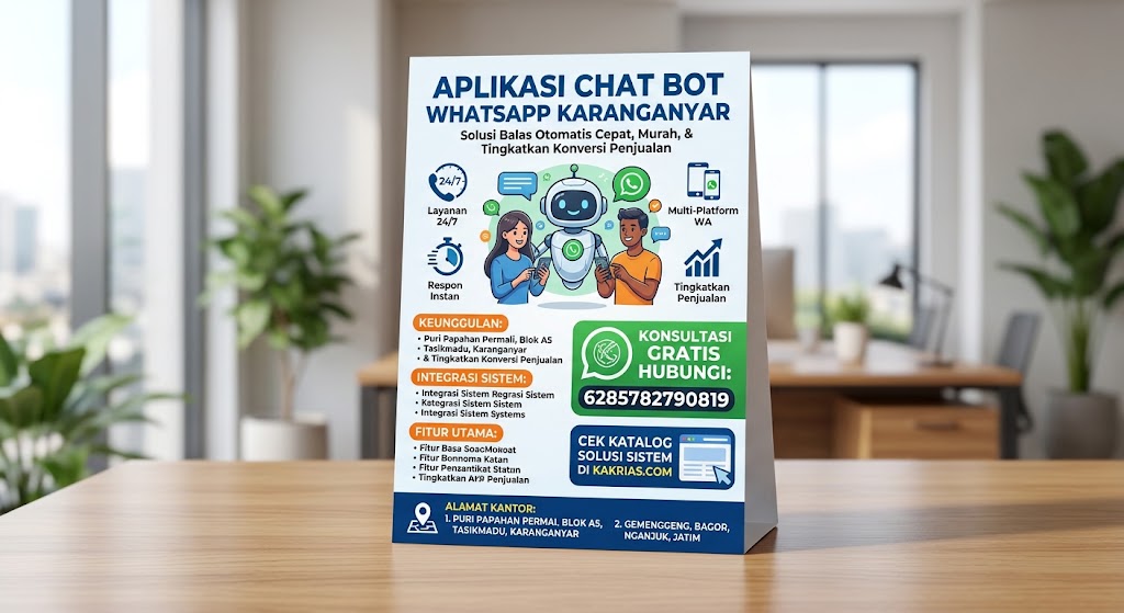 Aplikasi Chat Bot WhatsApp Karanganyar: Solusi Balas Otomatis Cepat, Murah, dan Tingkatkan Konversi Penjualan