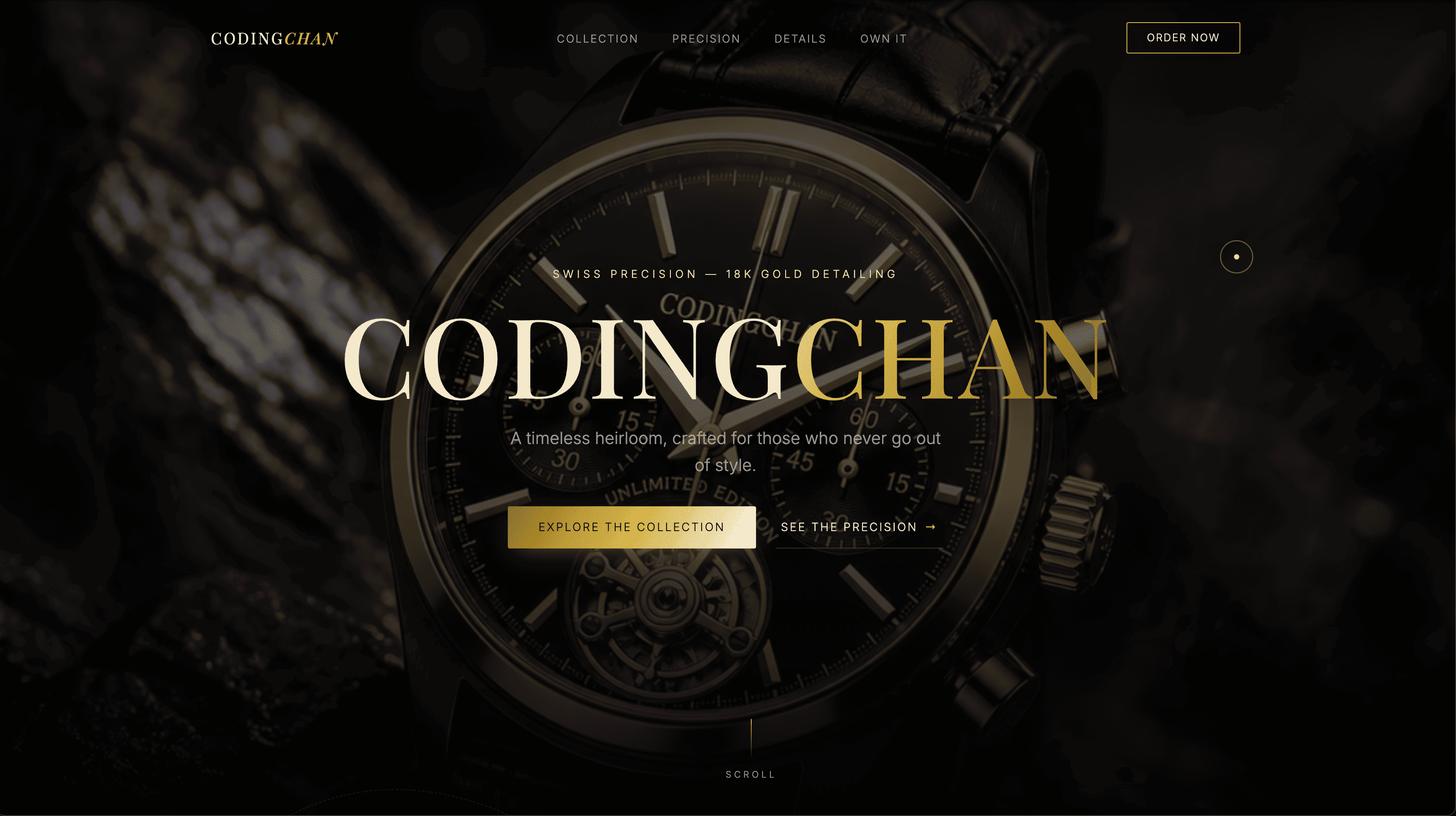Immersive 3D Interactive Luxury Watch Catalog & SEO-Optimized E-Commerce Template