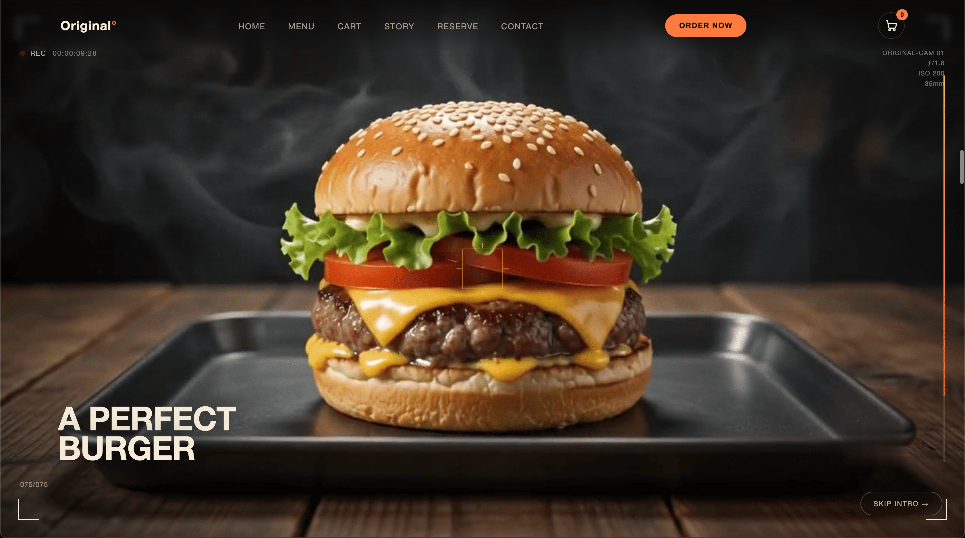 Immersive 3D Interactive Burger Menu, Catalog & SEO-Optimized E-Commerce Template