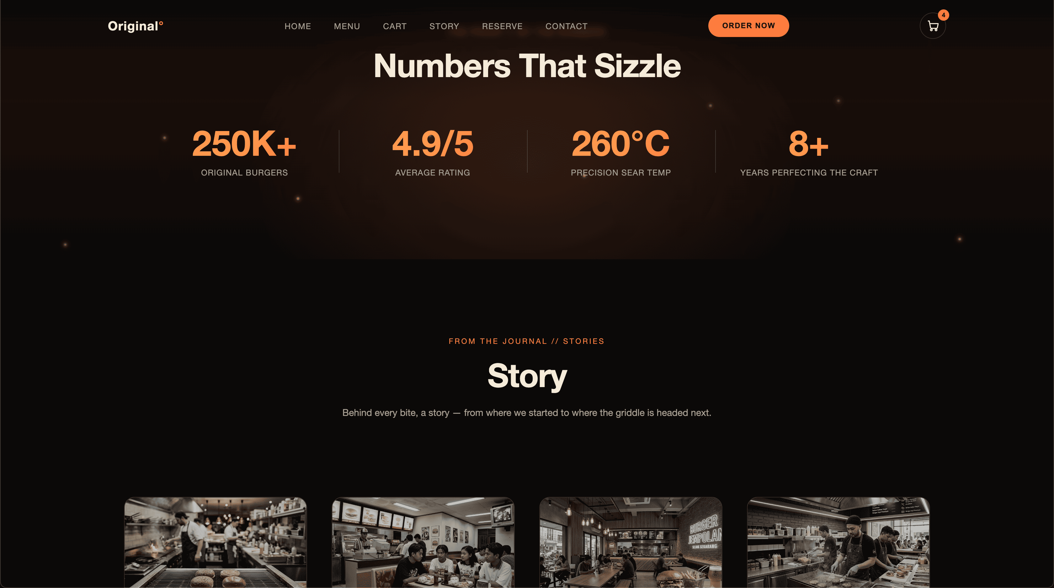 Immersive 3D Interactive Burger Menu, Catalog & SEO-Optimized E-Commerce Template