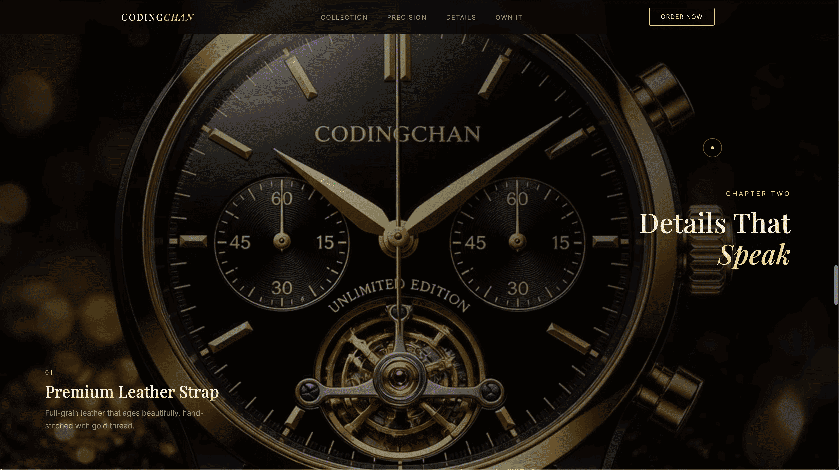 Immersive 3D Interactive Luxury Watch Catalog & SEO-Optimized E-Commerce Template