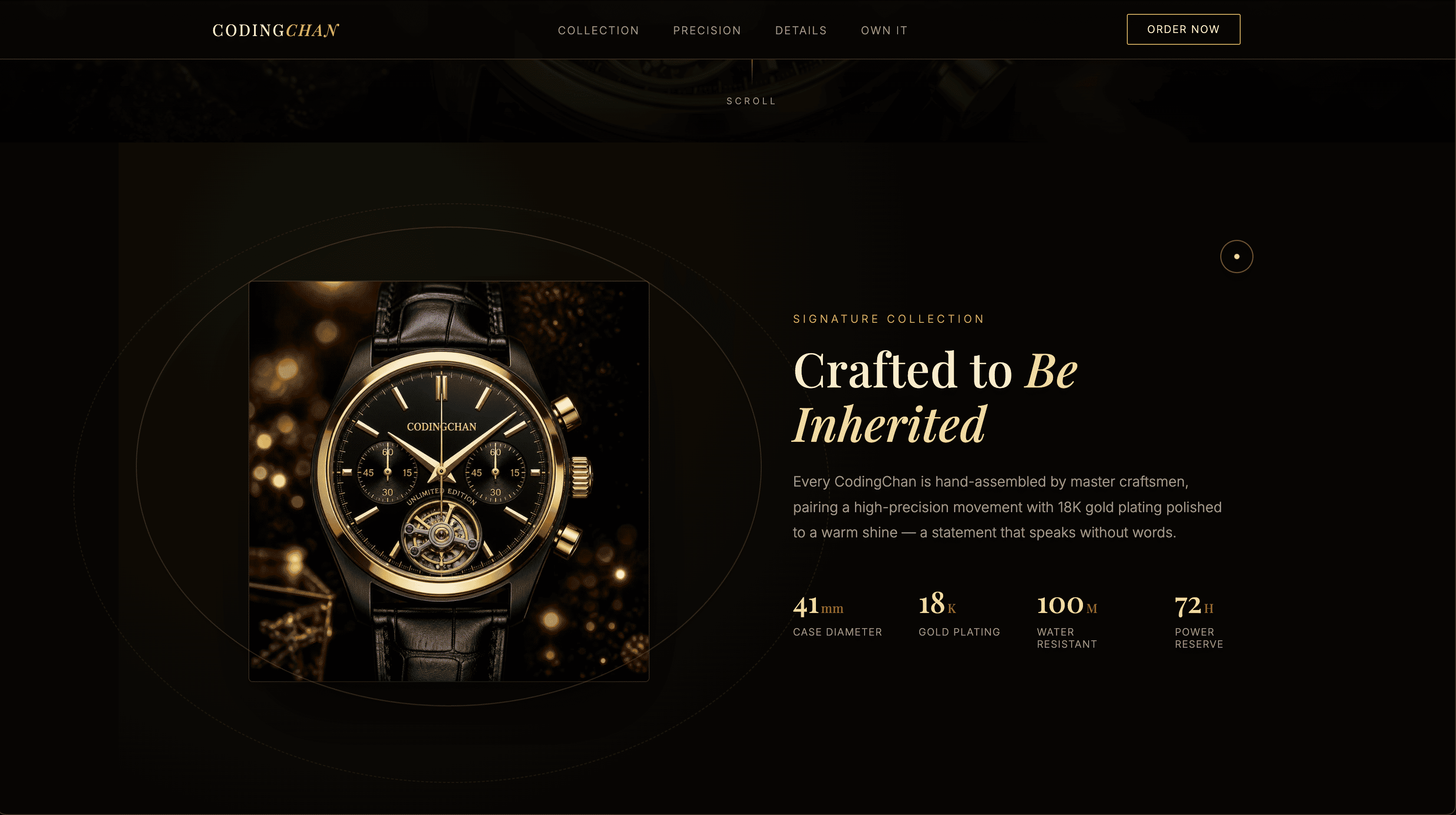 Immersive 3D Interactive Luxury Watch Catalog & SEO-Optimized E-Commerce Template