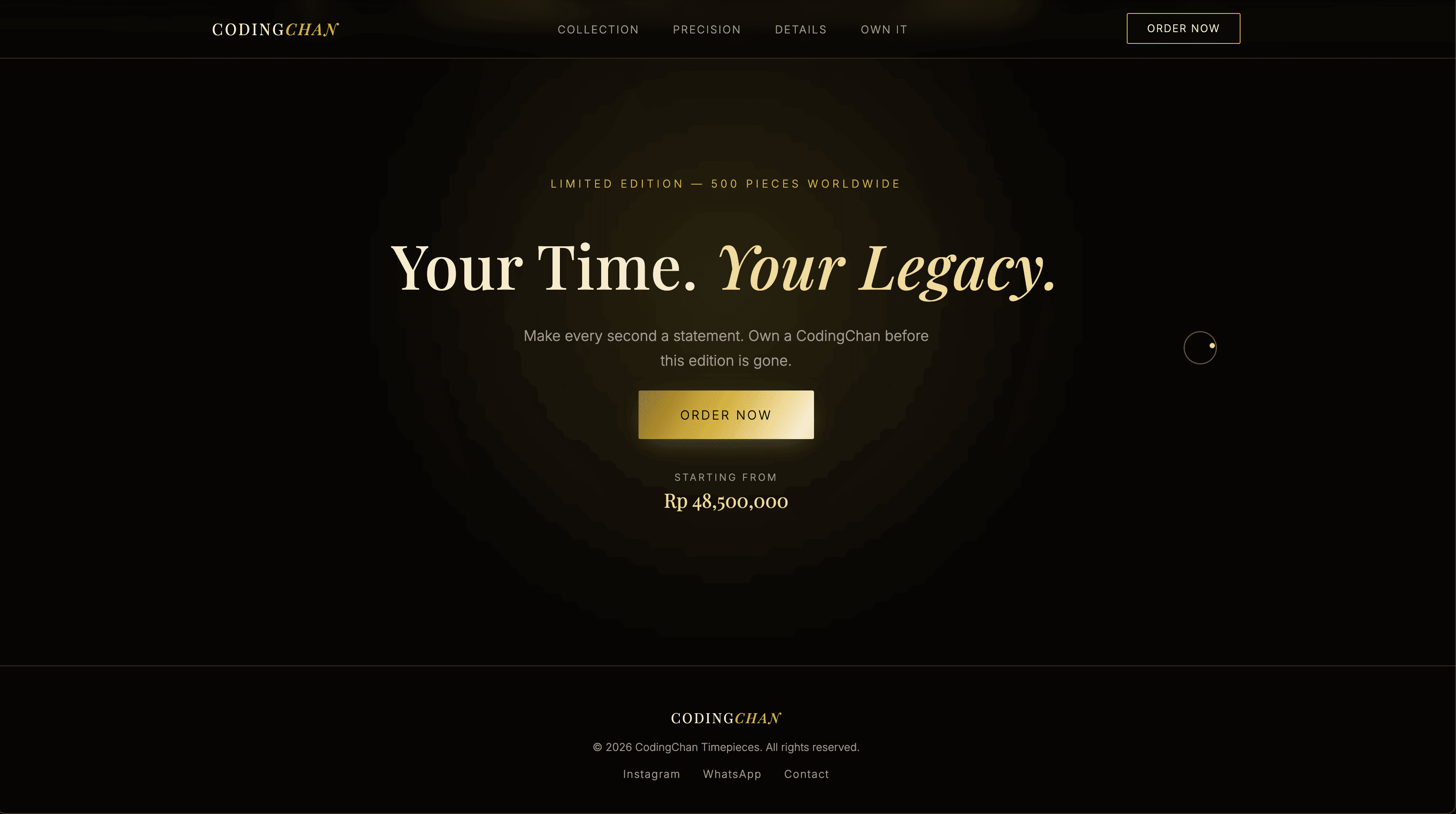 Immersive 3D Interactive Luxury Watch Catalog & SEO-Optimized E-Commerce Template