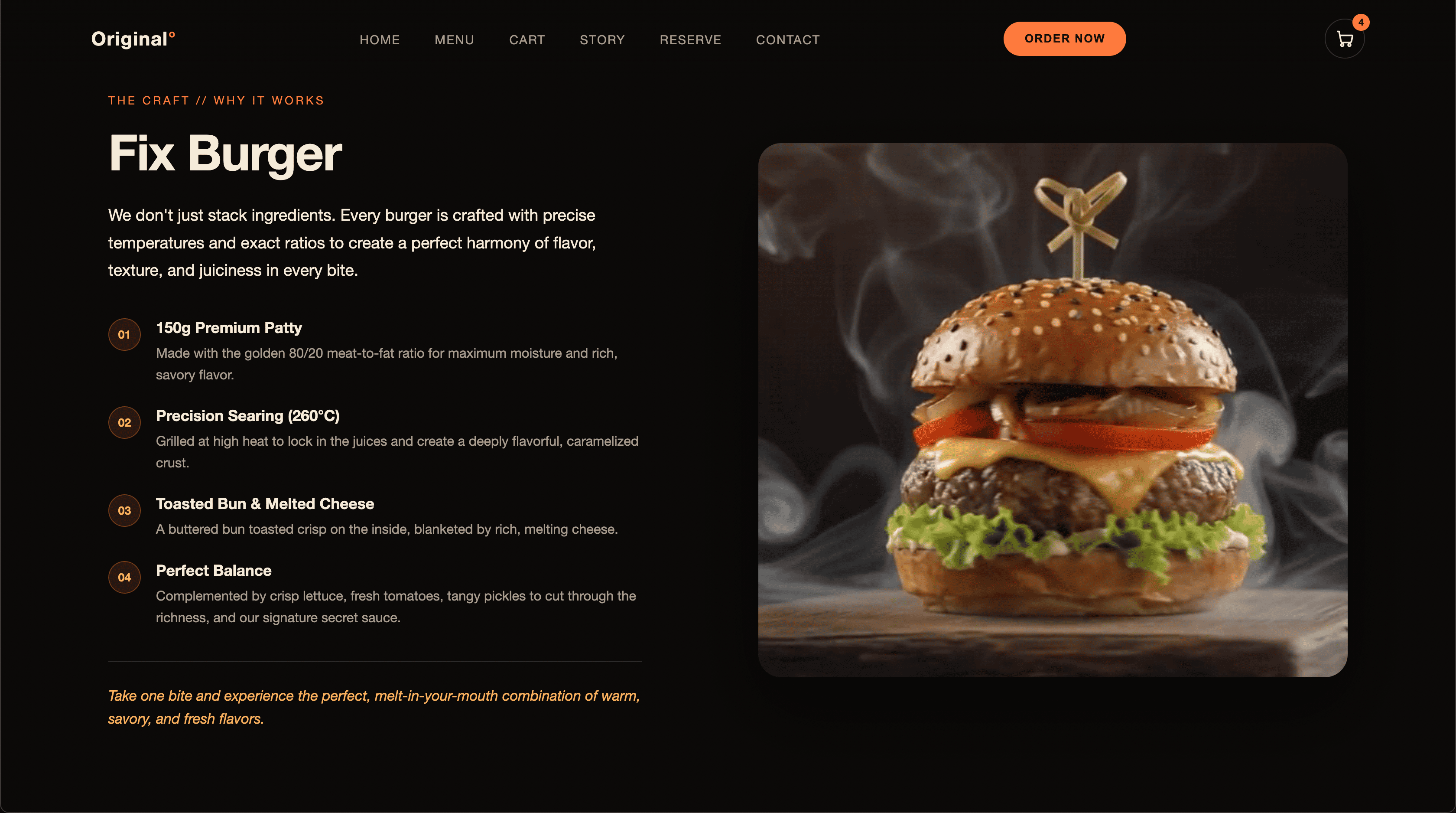 Immersive 3D Interactive Burger Menu, Catalog & SEO-Optimized E-Commerce Template